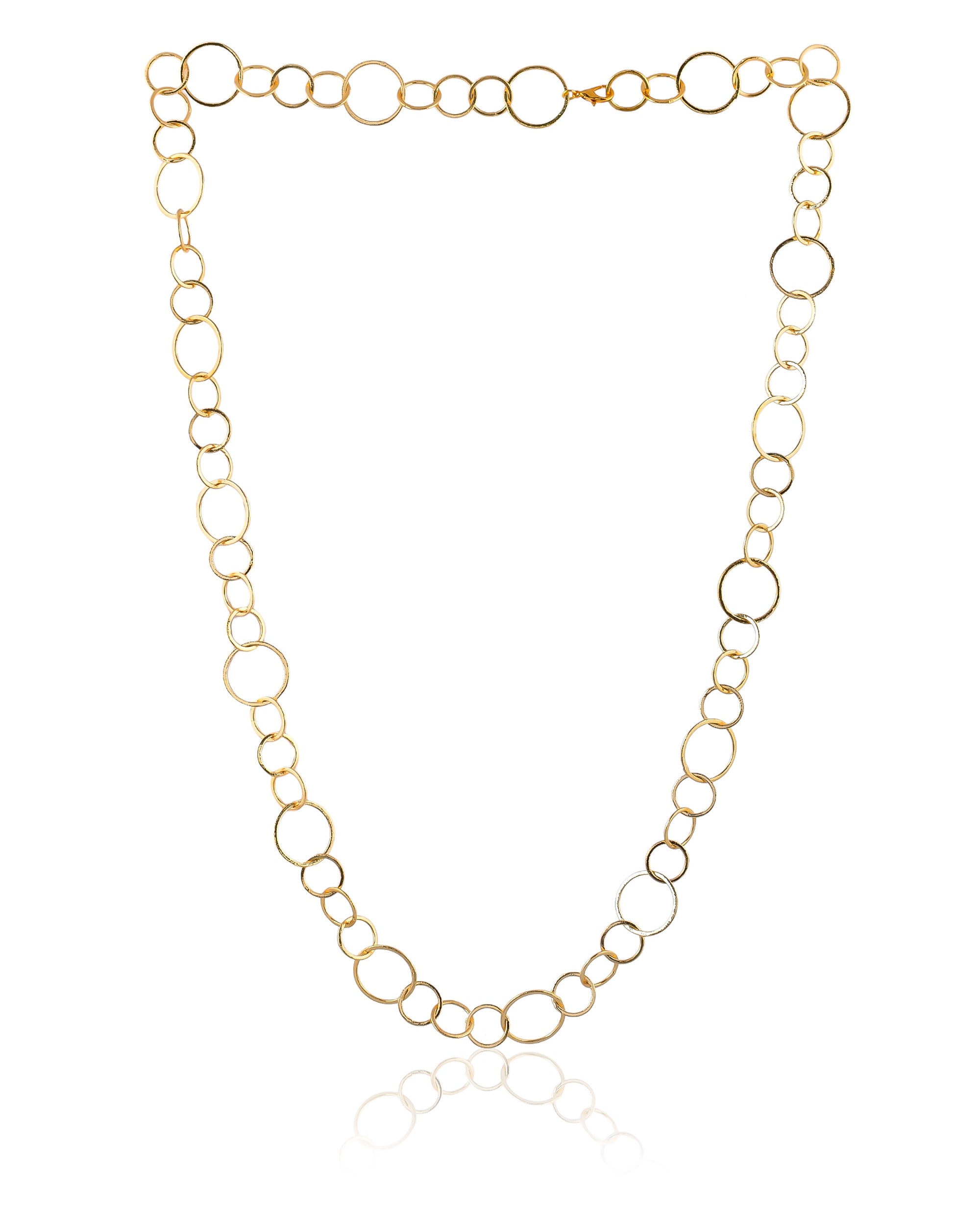 GOLD LINK TO LINK NECKLACE